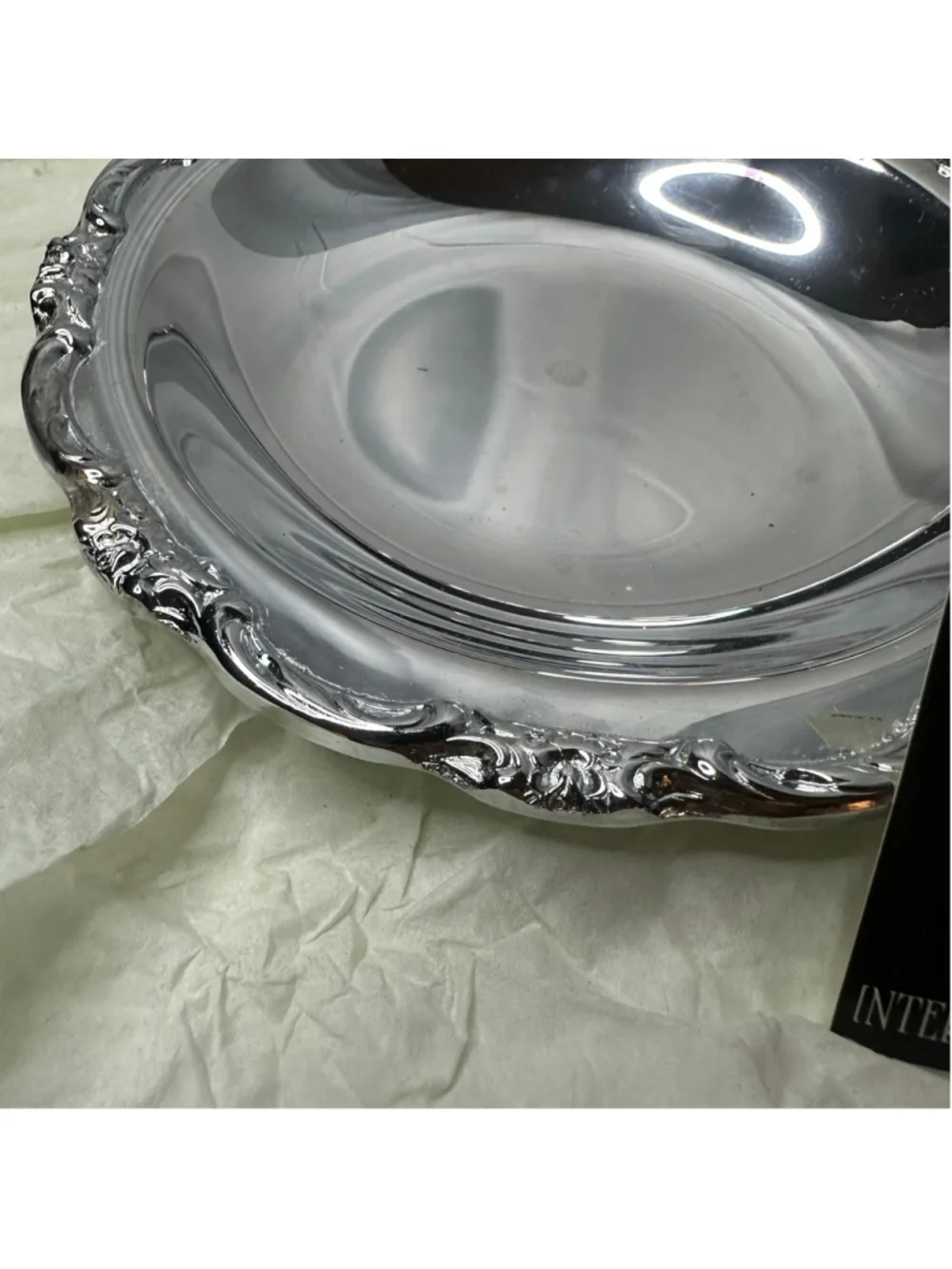 Vintage International Silver Company Silver Serveware Curved Plate
